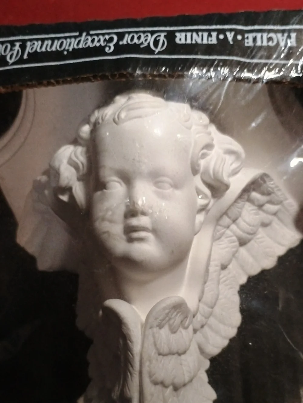Wee Crafts‎ Wall Bracket Cherub Unpainted Accents Unlimited 7 x 7 in mol